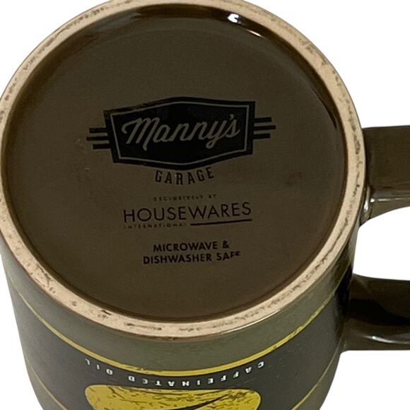 Mannys Garage Morning Jolt Caffeinated Oil Large 16 ou Coffee Mug Ceramic - Picture 7 of 8